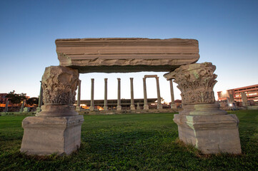 Ruins of Agora, archaeological site in Izmir, Turkey