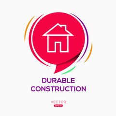 Fototapeta premium Creative (Durable construction) Icon ,Vector sign.