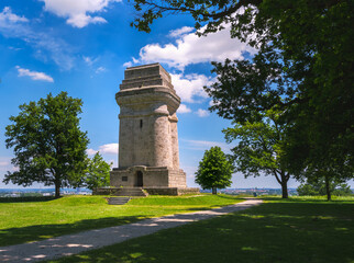 Historic  Bismarck tower in Augsburg