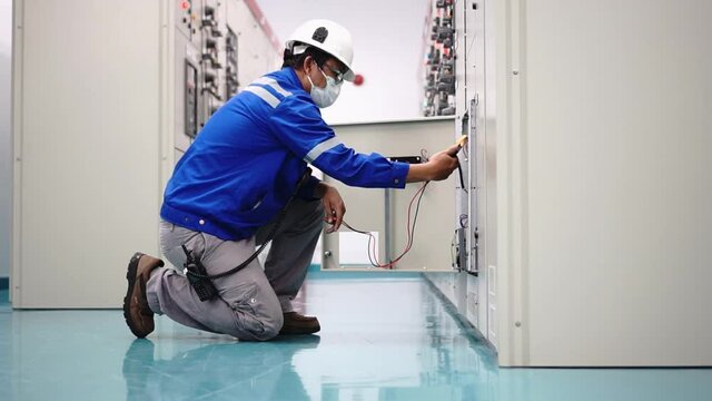 Electrical engineer to check and fix MDB main distribution control panel in Substation building