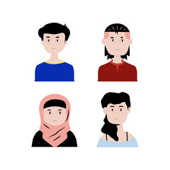 Cartoon character avatar profile picture design