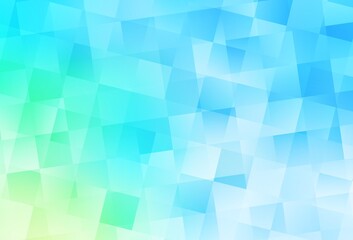 Light Blue, Green vector backdrop with rhombus.