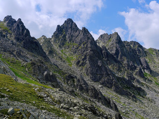 Fototapeta na wymiar Spring landscape in Retezat Mountains, Romania, Europe 