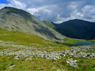 Fototapeta na wymiar Summer landscape in Retezat Mountains, Romania, Europe