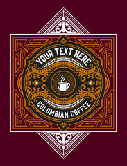 Vector, Coffee Shop label for cafe business