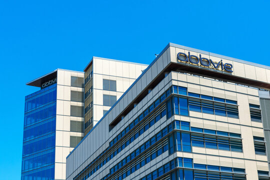 AbbVie headquarters building facade of an American publicly traded biopharmaceutical company - South San Francisco, California, USA - 2021