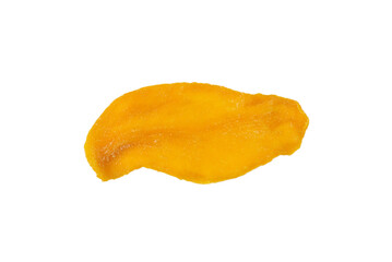 Obraz na płótnie Canvas Dry tasty mango slices isolated on a white background.