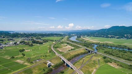 《岩手県》一関市の空撮