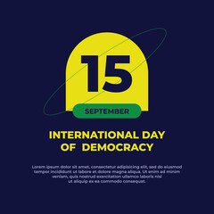 International Day Of Democracy Design. Poster International Day Of Democracy 15 December. EPS 10