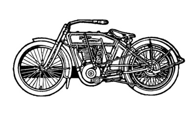 Fototapeta na wymiar Vector Illustration of a Motorbike 