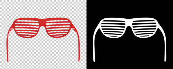 Party glasses isolated on background with mask. 3d rendering - illustration