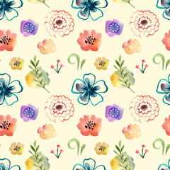seamless pattern with flowers