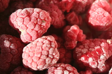 frosty raspberries