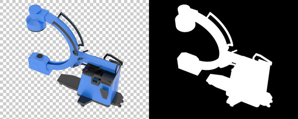 X-Ray machine isolated on background with mask. 3d rendering - illustration
