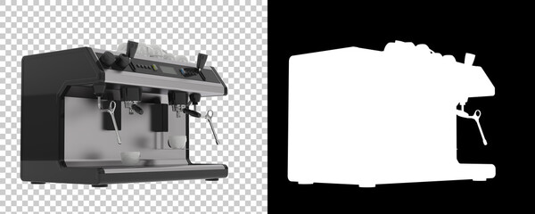 Coffee machine isolated on background. 3d rendering - illustration