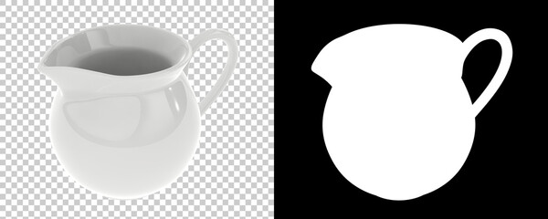 Creamer isolated on background. 3d rendering - illustration