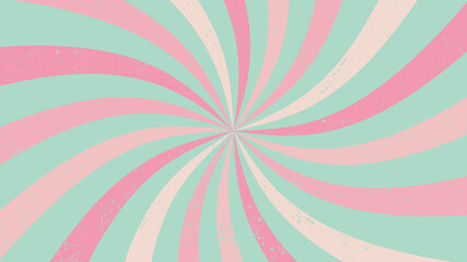 Vintage style with curved rays. Spiral stripes. Sunburst background. Vector illustration.