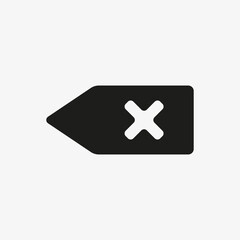 Fototapeta premium Remove, delete button icon. Cross sign for cancel or close UI button. Usage for web and mobile applications.