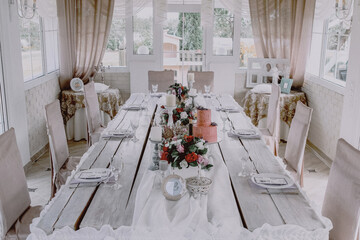 Beautiful wedding decor. vintage style