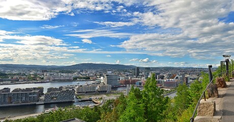 Fototapeta na wymiar Panoramic view of Oslo