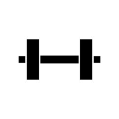 Dumbbell icon, fitness, gym logo isolated on white background