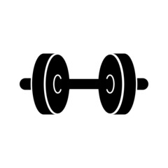 Dumbbell icon, fitness, gym logo isolated on white background