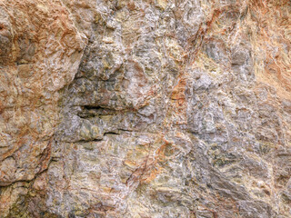 Granite surface with layers of stone.