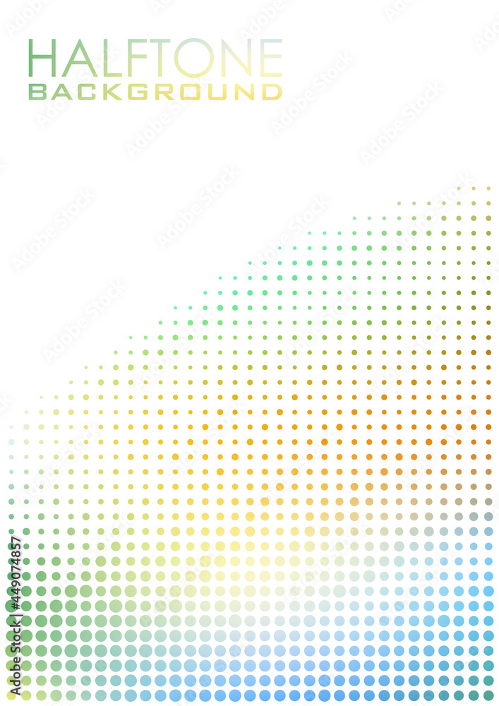 Aufkleber Multicolored dotted pattern with gradient. Vertical background