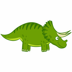 Dinosaur. Funny colorful dinosaur in cartoon style. An animal of the Jurassic period. Vector.