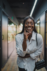 portrait of a smiling black girl