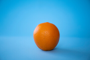 orange on blue background