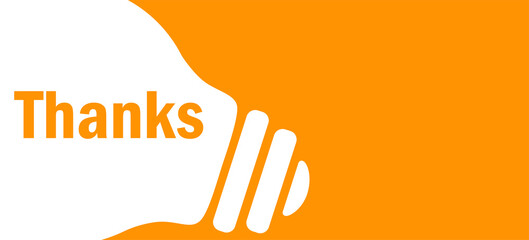 Thanks in lamp background illustration