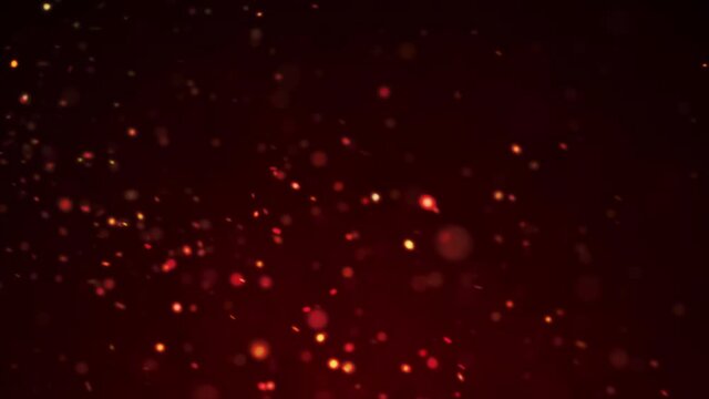 横に流れる火の粉の背景動画。ループ動画