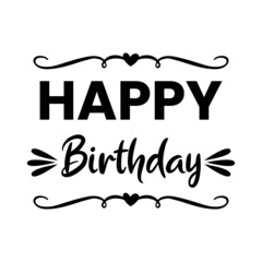 happy birthday lettering. vector illustration