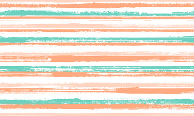 Pain handdrawn rough stripes vector seamless pattern. Distressed tartan plaid print design. Old