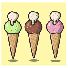 3 different ice cream flavors that melt