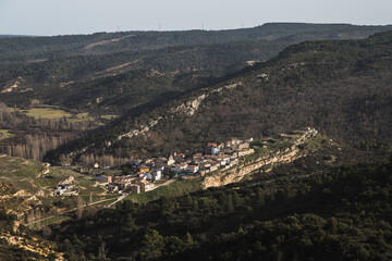 Obraz premium Town built on a mountain