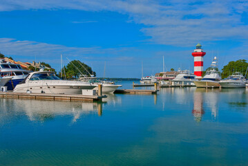 Hilton Head Island, South Carolina, USA, Harbor Town - obrazy, fototapety, plakaty