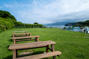 北海道小樽市の水族館付近の風景 Scenery near the aquarium in Otaru, Hokkaido, Japan.