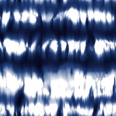 Seamless indigo shibori ombre tie dye pattern for surface print. High quality illustration. Realistic digitally rendered tie dye in perfect repeat for apparel, textile or interior design. - 449084659