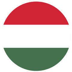 Coloured Hungary flag. Vector illustration of circle Hungary flag