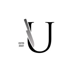Initial U Cooking Knife