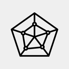 Analytic icon vector illustration in line style for any projects