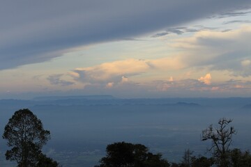 sunset over the lake