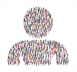 People and business group in the form of people symbol