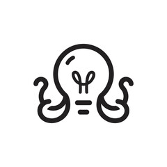 octopus and lamp idea icon © Wara Lofitra