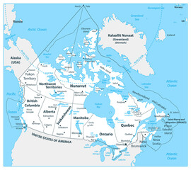 Canada Map White Color