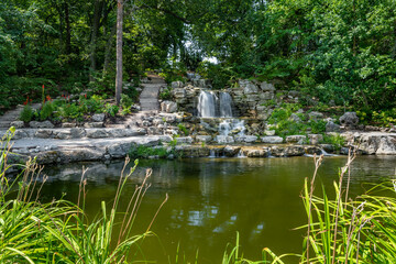 Waterfall in the Forest Park of St Louis, MO