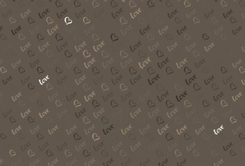 Light Gray vector pattern with colorful hearts.