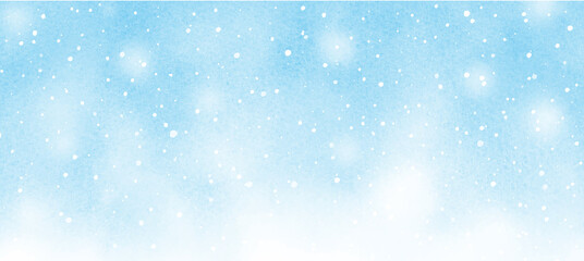 水彩で描いた抽象的幻想的な背景　水色